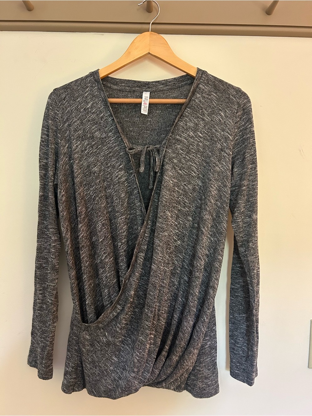 Latched Mama nursing top with front tie